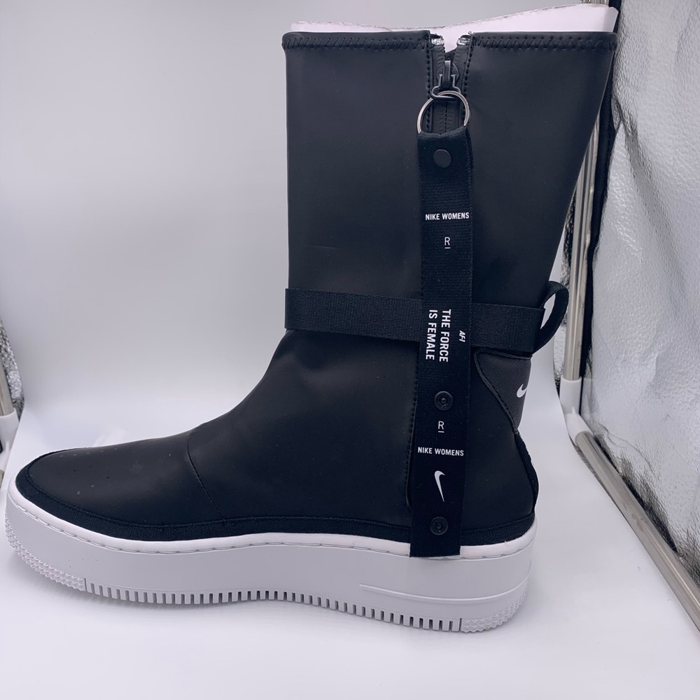 Nike W AF1 Sage Hi "Black/Black-White" - Picture 5 of 8